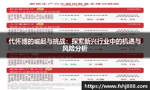 代怀博的崛起与挑战：探索新兴行业中的机遇与风险分析