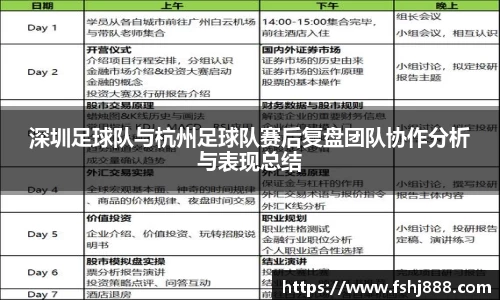 深圳足球队与杭州足球队赛后复盘团队协作分析与表现总结